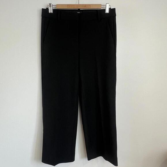 J. Crew 365 Women's Size 6 Black Pleated Cropped Dress Pants Stretch Office Work - Picture 2 of 14